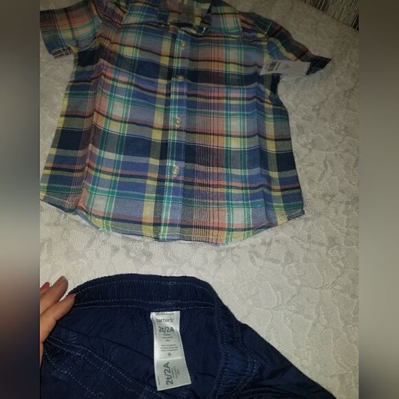 Carter’s Baby Boys  Shirt &  Shorts Outfit Set 2T/2A new with tags - Picture 4 of 7